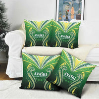 Rugby Cook Islands Avaiki Pillow Cover Green Kuki Airani Tribal Maori Inspired LT9 - Polynesian Pride