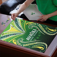 Rugby Cook Islands Avaiki Puzzle Green Kuki Airani Tribal Maori Inspired LT9 - Polynesian Pride