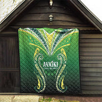 Rugby Cook Islands Avaiki Quilt Green Kuki Airani Tribal Maori Inspired LT9 - Polynesian Pride