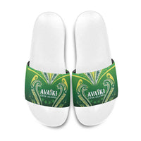 Rugby Cook Islands Avaiki Slide Sandals Green Kuki Airani Tribal Maori Inspired LT9 Green - Polynesian Pride