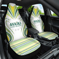 Rugby Cook Islands Avaiki Car Seat Cover White Kuki Airani Tribal Maori Inspired LT9 One Size White - Polynesian Pride