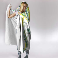Rugby Cook Islands Avaiki Hooded Blanket White Kuki Airani Tribal Maori Inspired LT9 - Polynesian Pride