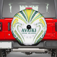 Rugby Cook Islands Avaiki Spare Tire Cover White Kuki Airani Tribal Maori Inspired LT9 - Polynesian Pride