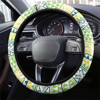 Rugby Cook Islands Avaiki Steering Wheel Cover White Kuki Airani Tribal Maori Inspired LT9 - Polynesian Pride