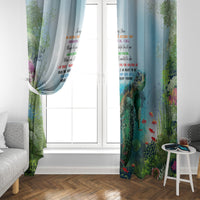 Polynesia Mother's Day Window Curtain Magnificent Sea Turtle Of Love and Gratitude