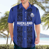 Custom Oceania Football NZ Auckland Hawaiian Shirt Maori Tribal Pattern