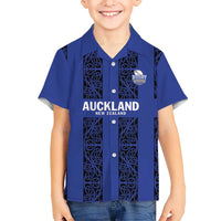 Custom Oceania Football NZ Auckland Kid Hawaiian Shirt Maori Tribal Pattern