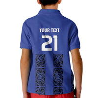 Custom Oceania Football NZ Auckland Kid Polo Shirt Maori Tribal Pattern