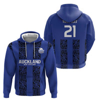 Custom Oceania Football NZ Auckland Zip Hoodie Maori Tribal Pattern