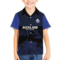 Custom Oceania Football NZ Auckland Hawaiian Shirt Minimal City Map Style