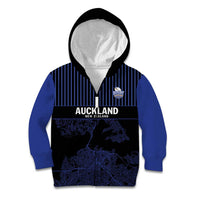 Custom Oceania Football NZ Auckland Kid Hoodie Minimal City Map Style