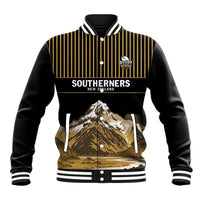 Custom Oceania Football NZ South Island Baseball Jacket Minimal Mount Cook Silhouette
