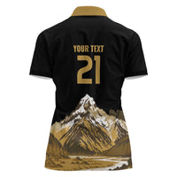 Custom Oceania Football NZ South Island Women Polo Shirt Minimal Mount Cook Silhouette LT9 - Polynesian Pride