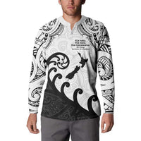 Kia Haka Maori language Button Sweatshirt Te Reo Maori Inspired Art