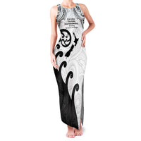 Kia Haka Maori language Family Matching Tank Maxi Dress and Hawaiian Shirt Te Reo Maori Inspired Art LT9 Mom's Dress white - Polynesian Pride