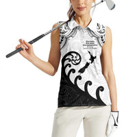 Kia Haka Maori language Women Sleeveless Polo Shirt Te Reo Maori Inspired Art LT9 - Polynesian Pride