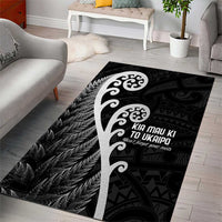 Kia Mau Ki To Ukaipo Area Rug Te Reo Maori Koru Fern Art LT9 - Polynesian Pride