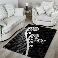 Kia Mau Ki To Ukaipo Area Rug Te Reo Maori Koru Fern Art LT9 - Polynesian Pride