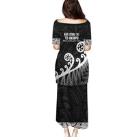 Kia Mau Ki To Ukaipo Family Matching Puletasi and Hawaiian Shirt Te Reo Maori Koru Fern Art LT9 - Polynesian Pride