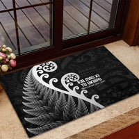 Kia Mau Ki To Ukaipo Rubber Doormat Te Reo Maori Koru Fern Art LT9 - Polynesian Pride