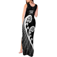 Kia Mau Ki To Ukaipo Tank Maxi Dress Te Reo Maori Koru Fern Art LT9 - Polynesian Pride