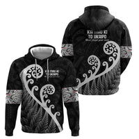 Kia Mau Ki To Ukaipo Zip Hoodie Te Reo Maori Koru Fern Art LT9 - Polynesian Pride