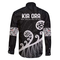 Kia Ora Maori Language Family Matching Short Sleeve Bodycon Dress and Hawaiian Shirt Te Reo Maori Koru Fern Art LT9 - Polynesian Pride