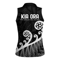 Kia Ora Maori Language Women Sleeveless Polo Shirt Te Reo Maori Koru Fern Art LT9 - Polynesian Pride