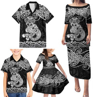 Te Reo Maori Tiki Inspired Art Family Matching Puletasi and Hawaiian Shirt LT9 - Polynesian Pride