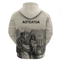 Whanau Maori Language Zip Hoodie Te Reo Maori Inspired Art