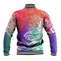 Polynesian Sunset Plumeria Baseball Jacket Pacific Island Tribal Blossom Style LT9 - Polynesian Pride