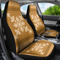 Hawaiian Quilt Block Design Car Seat Cover Gold Hawaii Culture Motifs LT9 - Polynesian Pride