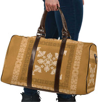 Hawaiian Quilt Block Design Travel Bag Gold Hawaii Culture Motifs LT9 - Polynesian Pride