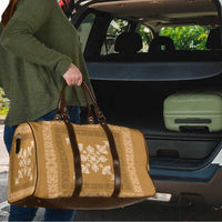 Hawaiian Quilt Block Design Travel Bag Gold Hawaii Culture Motifs LT9 - Polynesian Pride