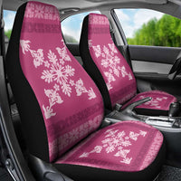 Hawaiian Quilt Block Design Car Seat Cover Pink Hawaii Culture Motifs LT9 - Polynesian Pride