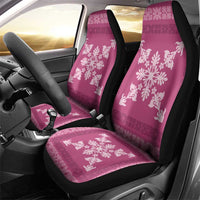 Hawaiian Quilt Block Design Car Seat Cover Pink Hawaii Culture Motifs LT9 - Polynesian Pride