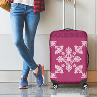 Hawaiian Quilt Block Design Luggage Cover Pink Hawaii Culture Motifs LT9 - Polynesian Pride