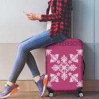 Hawaiian Quilt Block Design Luggage Cover Pink Hawaii Culture Motifs LT9 - Polynesian Pride