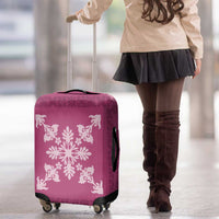 Hawaiian Quilt Block Design Luggage Cover Pink Hawaii Culture Motifs LT9 - Polynesian Pride