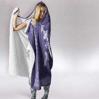 Hawaiian Quilt Block Design Hooded Blanket Purple Hawaii Culture Motifs LT9 - Polynesian Pride