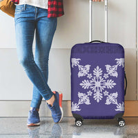 Hawaiian Quilt Block Design Luggage Cover Purple Hawaii Culture Motifs LT9 - Polynesian Pride