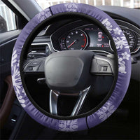 Hawaiian Quilt Block Design Steering Wheel Cover Purple Hawaii Culture Motifs LT9 - Polynesian Pride