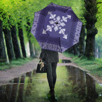 Hawaiian Quilt Block Design Umbrella Purple Hawaii Culture Motifs - Polynesian Pride