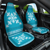Hawaiian Quilt Block Design Car Seat Cover Teal Hawaii Culture Motifs LT9 One Size Teal - Polynesian Pride