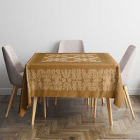 Hawaiian Quilt Pattern Tablecloth Gold Hawaii Culture Tropical - Polynesian Pride
