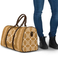 Hawaiian Quilt Pattern Travel Bag Gold Hawaii Culture Tropical - Polynesian Pride