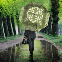 Hawaiian Quilt Pattern Umbrella Lime Hawaii Culture Tropical - Polynesian Pride