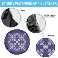 Hawaiian Quilt Pattern Spare Tire Cover Purple Hawaii Culture Tropical - Polynesian Pride
