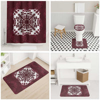 Palm Leaf Quilt Pattern Bathroom Set Hawaii Culture Floral - Polynesian Pride