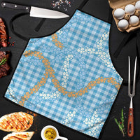 Blue Tropical Floral Palaka Apron Hawaiian Quilt Pattern - Polynesian Pride